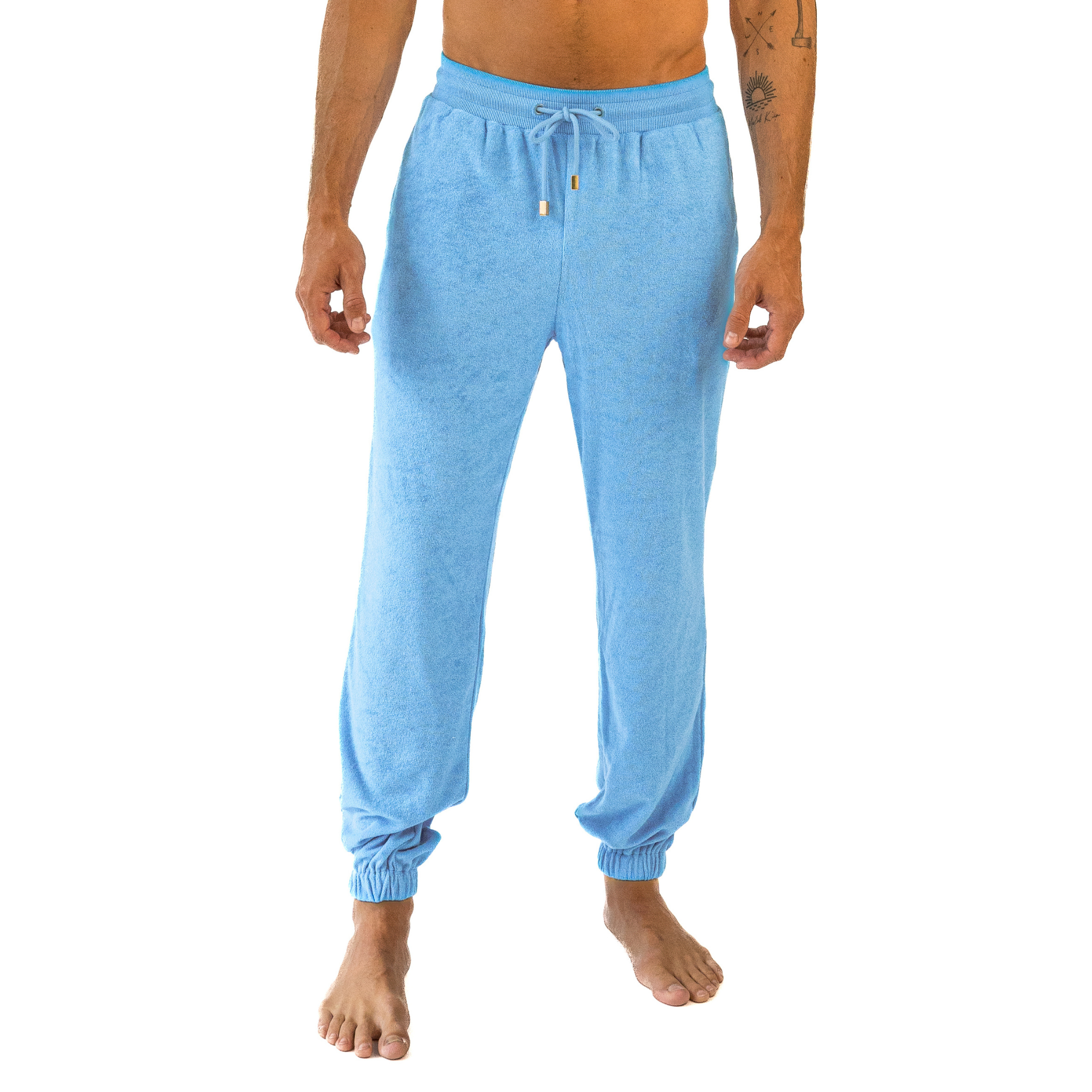 Premium Quality Blue Terry Cloth Pants | East x East