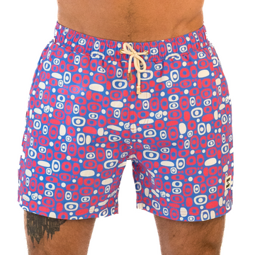 Cosmic Tropics Shorts / Purple