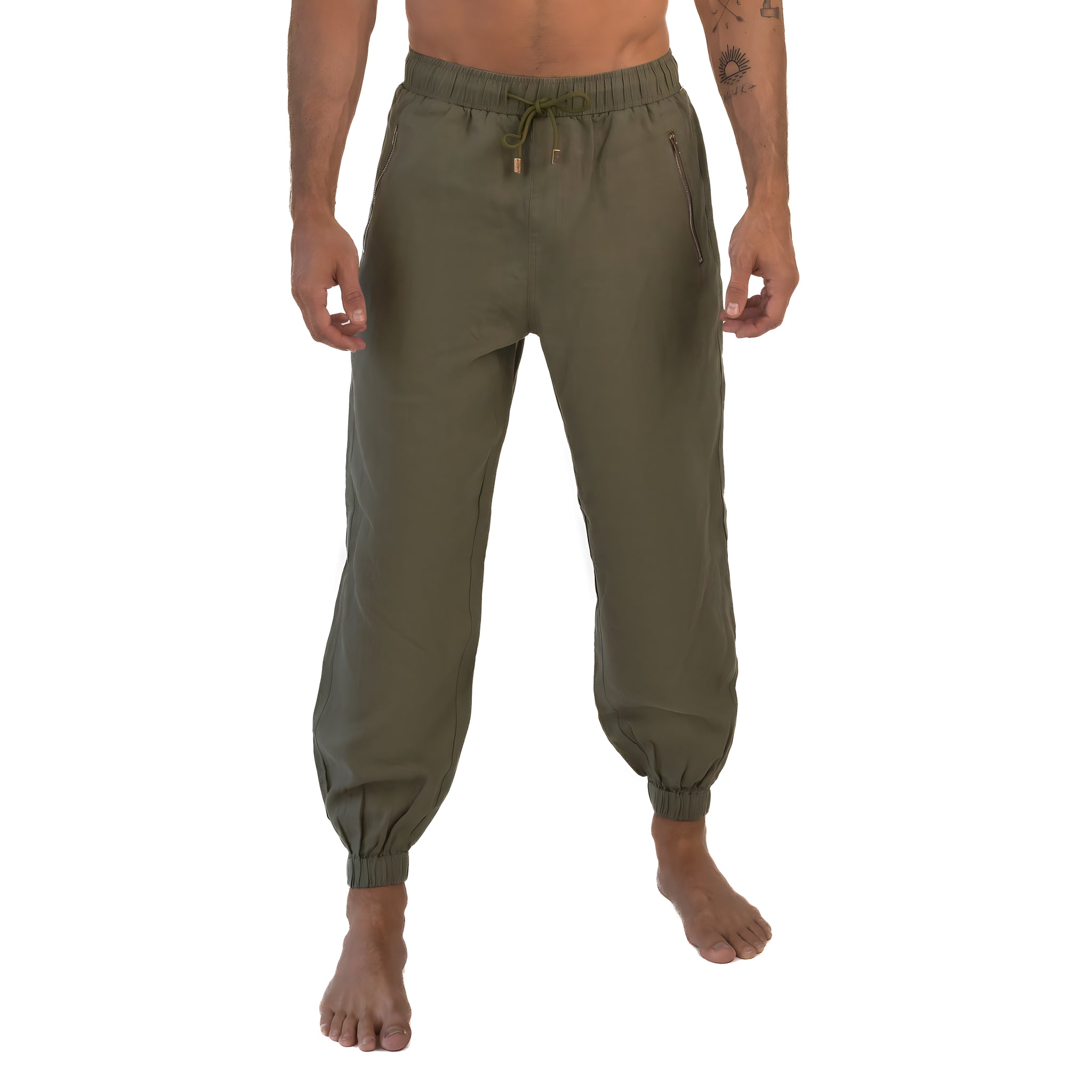 Linen Pants / Khaki Green